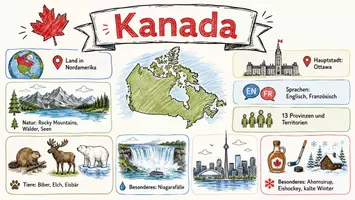 Vorschau - Arbeitsblätter - Lernposter + Arbeitsblatt "Kanada" + Onlineübung & MP3 + Mindmap + Infografik - Seite 2