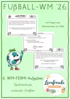 Vorschau - Arbeitsblätter - FERMI-Aufgabenkartei Fußball-WM 2026 l Klasse 4 - Deckblatt