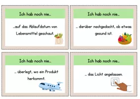 Vorschau - Spiele - Bildung zur nachhaltigen Entwicklung- "Ich hab noch nie" Gesprächskarten - Seite 3