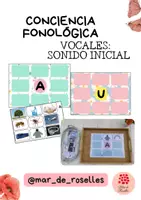 Vista previa - Tarjetas / Manipulativos - CAST LAS VOCALES: sonido inicial Conciencia Fonológica - Portada