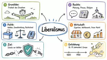 Vorschau - Arbeitsblätter - Lernposter + Arbeitsblätter zum Thema "Liberalismus" + Lösung & MP3 + Mindmap + Infografik - Seite 2