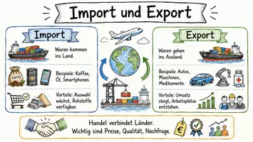 Vorschau - Arbeitsblätter - Lernposter + AB mit Fragen zum Thema "Import und Export" + Lösungsblatt + Infografik - Seite 2