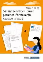 Vorschau - Arbeitsblätter - Besser schreiben durch gezieltes Formulieren - Deckblatt