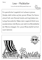 Vorschau - Arbeitsblätter - Lese Malblätter (Liesmal) zum Sommer Kl.3/4 - Seite 2