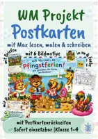 Vorschau - Arbeitsblätter - Ferien Schreibanlass: Postkarten schreiben (Klasse 1–4) - Deckblatt