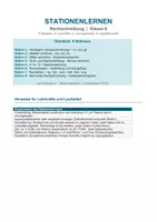 Vorschau - Arbeitsblätter - Stationenlernen Rechtschreibung Klasse 6 | 8 Stationen | Verlängern Ableiten Silben Komma s-ss-ß Nachsilben | Laufzettel | Lösungskarten | Selbstkontrolle | sofort einsetzbar - Deckblatt