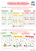 Aperçu - Jeux - Associer les lettres cursives et scriptes – Atelier autonome GS – Printemps / Été - Page 1