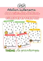 Aperçu - Jeux - Associer les lettres cursives et scriptes – Atelier autonome GS – Printemps / Été - Page de couverture