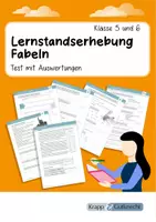 Vorschau - Arbeitsblätter - Lernstandserhebung Fabeln | Klasse 5–6 - Deckblatt