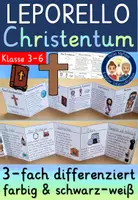 Vorschau - Arbeitsblätter - Christentum Grundschule Klasse 3-6 LEPORELLO Weltreligionen - Deckblatt