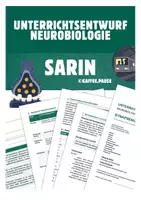 Vorschau - Stundenentwürfe - Unterrichtsentwurf zum Synapsengift Sarin (inkl. Reihenplanung und Material) - Deckblatt