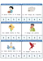 Aperçu - Jeux - Cartes à pinces – Compter les mots dans la phrase (GS) - Page 2