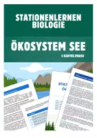 Vorschau - Stundenentwürfe - Stationenlernen - Ökosystem See (inkl. Handreichung und Lösungen) - Deckblatt
