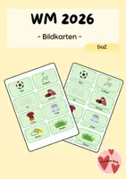 Vorschau - Spiele - Fußball WM 2026 - DaZ - Bildkarten - Deckblatt