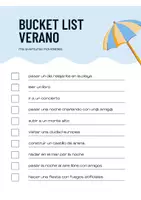 Vorschau - Arbeitsblätter - Planes para el verano- my bucketlist - Deckblatt