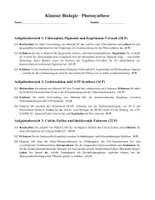 Vorschau - Klassenarbeiten - Biologie Klausur Photosynthese - Seite 2