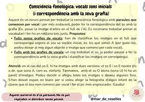 Vista previa - Tarjetas / Manipulativos - CAT VOCALS so inicial Consciència Fonològica - página 1
