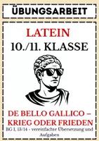 Vorschau - Arbeitsblätter - Latein: Klassenarbeit Caesar (BG I,13/14 vereinfacht - Divico) - Deckblatt