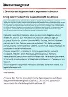 Vorschau - Arbeitsblätter - Latein: Klassenarbeit Caesar (BG I,13/14 vereinfacht - Divico) - Seite 1