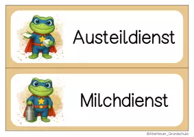 Vorschau - Bildkarten - Froschklasse Klassendienste Klassentier Frosch - Seite 3