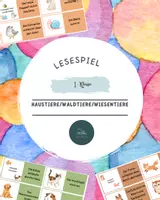 Vorschau - Spiele - Lesespiel Wiesentiere/Haustiere/Waldtiere mit Lösungen - Deckblatt