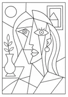 Vorschau - Mal- und Bastelvorlagen - Ausmalbilder Pablo Picasso Kunst - Seite 2