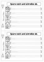 Vorschau - Arbeitsblätter - Druckschrift & Grundschrift üben im Winter: Miniheft / Abschreibheft (auch für verbundene Grundschrift) - Seite 2