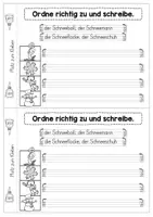 Vorschau - Arbeitsblätter - Druckschrift & Grundschrift üben im Winter: Miniheft / Abschreibheft (auch für verbundene Grundschrift) - Seite 3