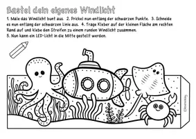 Vorschau - Arbeitsblätter - Unterwasserwelt & Meerestier Bastel-Bundle – Kunst im Sommer - Seite 1