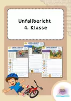 Vorschau - Arbeitsblätter - Unfallbericht 4. Klasse - Deckblatt