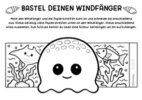 Vorschau - Mal- und Bastelvorlagen - Quallen Windfänger zum Malen & Basteln - Kunst im Sommer - Seite 2