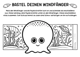 Vorschau - Mal- und Bastelvorlagen - Quallen Windfänger zum Malen & Basteln - Kunst im Sommer - Seite 3