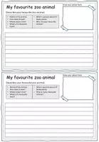 Vorschau - Arbeitsblätter - My favourite zoo animal - Writing activity (3-fach differenziert) - Seite 1