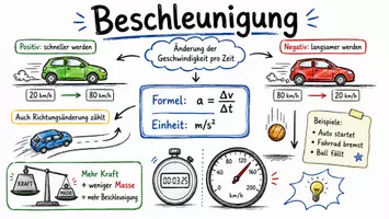 Vorschau - Arbeitsblätter - Arbeitsblätter zum Thema "Beschleunigung" + Lösung & MP3 + Mindmap + Infografik - Seite 1