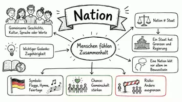 Vorschau - Arbeitsblätter - Lernposter + Arbeitsblätter zum Thema "Nation" + Lösung & MP3 + Mindmap + Infografik - Seite 2