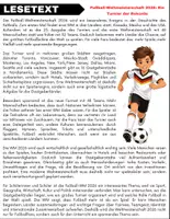 Vorschau - Arbeitsblätter - Fußball WM 2026: Leseverständnis mit Lösungen - Seite 1