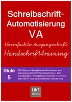 Vorschau - Arbeitsblätter - Schreibschriftautomatisierung in VA - Stufe 5 - Deckblatt