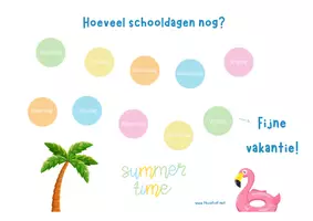 Voorbeeld - Aftelkalender zomervakantie - Pagina 1