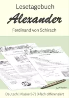 Vorschau - Unterrichtsreihen - Lesetagebuch - Ferdinand von Schirach "Alexander", Klasse 5-7 - Deckblatt