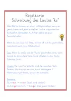 Vorschau - Fördermaterial/Inklusion - Der Laut ks - chs + x - Klasse 1-3 - Regelkarte + Wortkarten - Seite 2