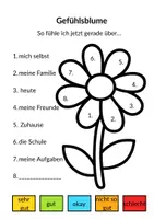 Vorschau - Arbeitsblätter - Gefühlsblume: Ich spreche über meine Gefühle - Deckblatt