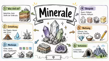 Vorschau - Arbeitsblätter - Arbeitsblätter zum Thema "Minerale" + Lösung & MP3 + Mindmap + Infografik - Seite 1