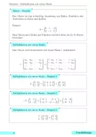 Vorschau - Arbeitsblätter - Matrizen Multiplikation mit Skalar - Deckblatt