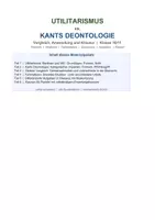 Vorschau - Arbeitsblätter - Utilitarismus vs. Kant Klasse 10/11 | Bentham Mill kategorischer Imperativ | Konsequentialismus Deontologie | Vergleich Fallanalysen Trolley-Problem | Klausur, Erwartungshorizont | sofort einsetzbar - Deckblatt