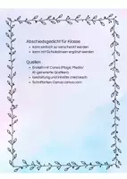 Vorschau - Anderer Materialtyp - Abschiedsgedicht Klasse - Seite 1