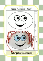Vorschau - Arbeitsblätter - Haare flechten Kunst Klasse 2-4 - Deckblatt