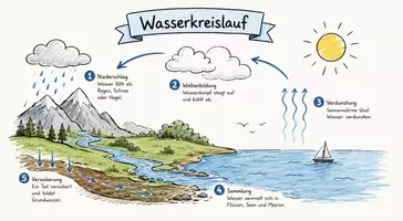 Vorschau - Arbeitsblätter - Lernposter + Arbeitsblätter zum Thema "Wasserkreislauf" (Lückentext, Hörverstehen) + Lösung & MP3 + Mindmap + Infografiken - Seite 2