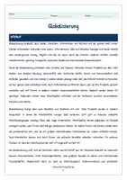 Vorschau - Arbeitsblätter - Globalisierung verstehen – Merkblatt, Hefteintrag & Arbeitsblatt mit Aufgaben - Seite 1