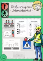 Vorschau - Stundenentwürfe - Straße überqueren Unterrichtseinheit - Deckblatt