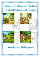 Vorschau - Mal- und Bastelvorlagen - Fabeln von Äsop mit Bildern, Ausmalbildern und Fragen (Teil 1) - Deckblatt
